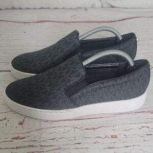 MICHAEL KORS Black Signature Slip Ons Women's Size 8